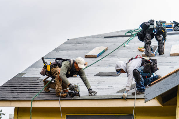 Professional Gutter Installation technician working in Allenwood, PA